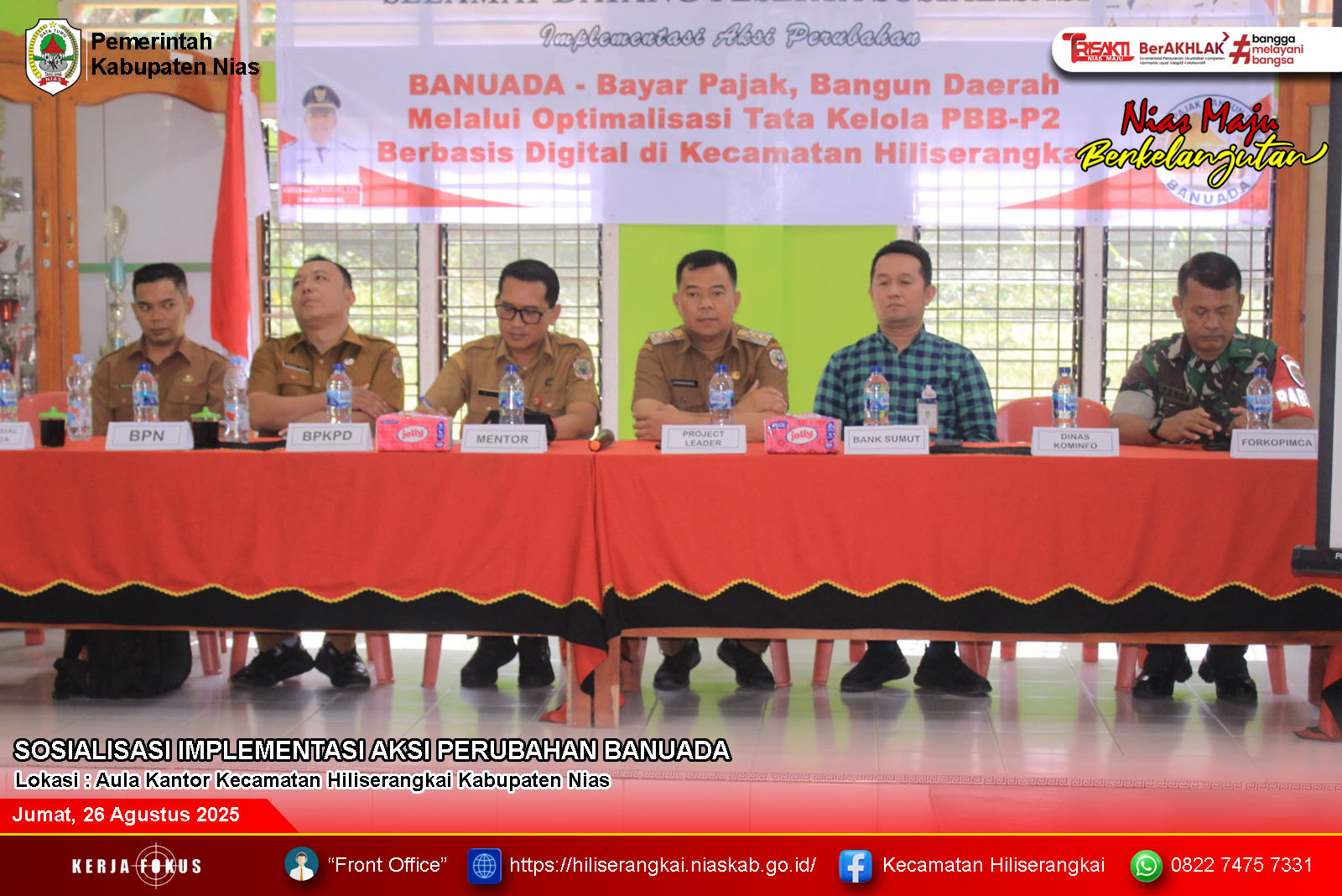 Sosialisasi Implementasi Aksi Perubahan BANUADA (Bayar Pajak untuk Membangun Daerah)