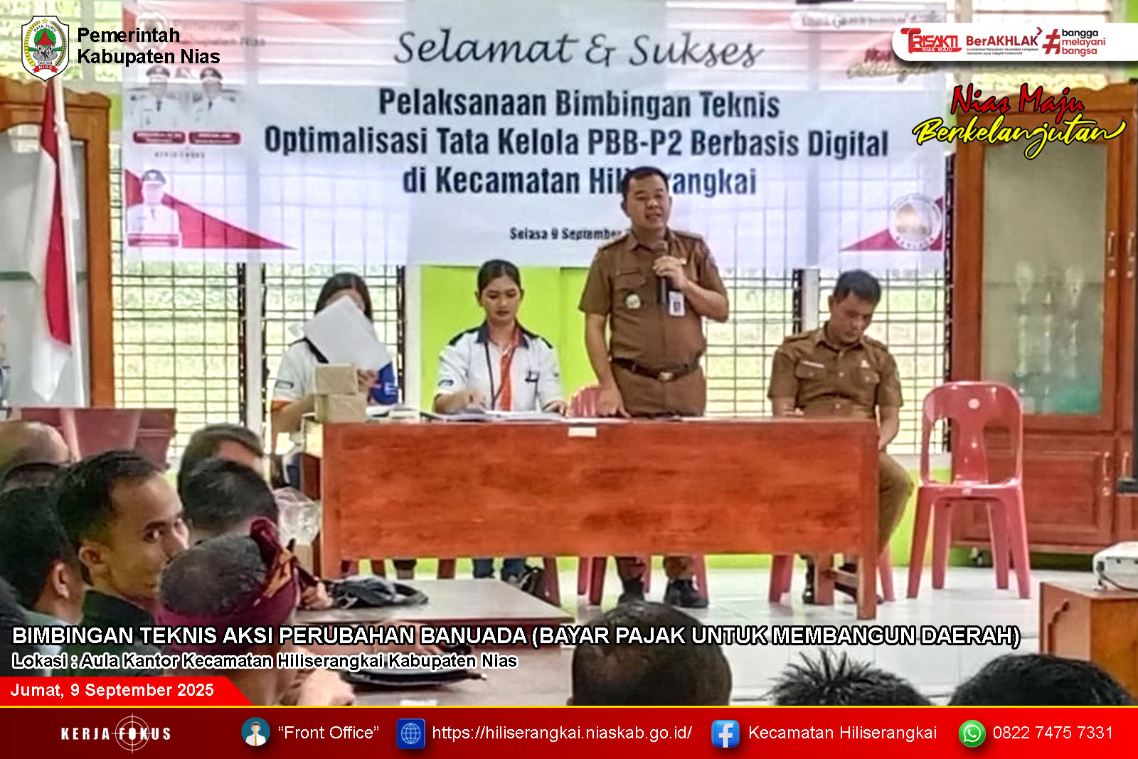 Bimbingan Teknis Aksi Perubahan Banuada (Bayar Pajak untuk Membangun Daerah)