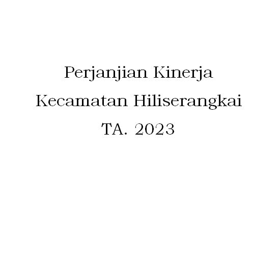 PK KECAMATAN HILISERANGKAI  TA. 2023