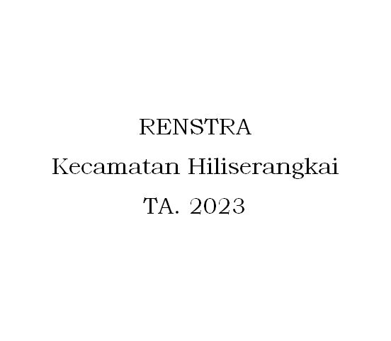 RENSTRA KECAMATAN HILISERANGKAI TA. 2021 s.d 2026