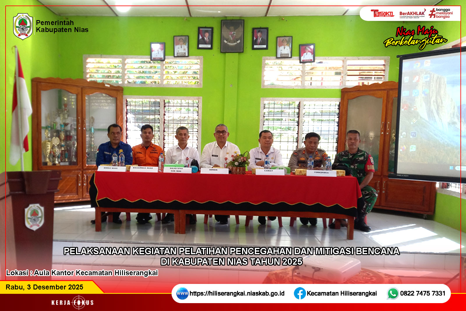 PELAKSANAAN KEGIATAN PELATIHAN PENCEGAHAN DAN MITIGASI BENCANA DI KABUPATEN NIAS TAHUN 2025