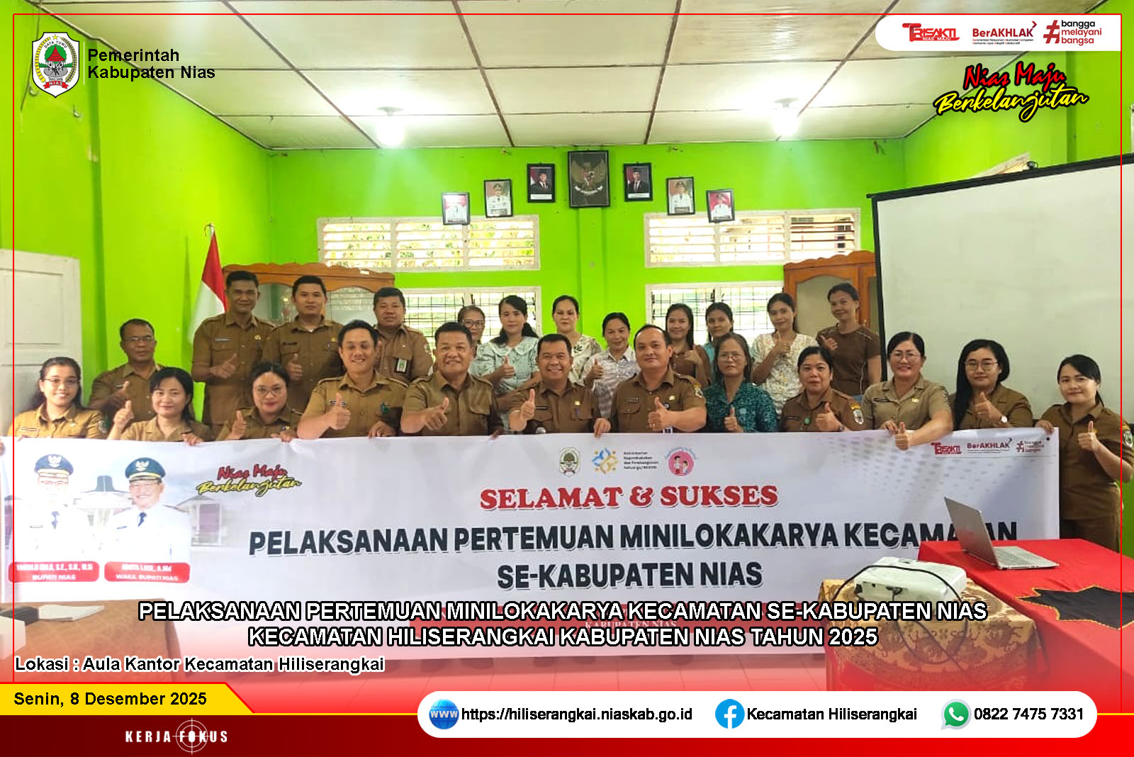 PELAKSANAAN PERTEMUAN MINILOKAKARYA KECAMATAN SE-KABUPATEN NIAS